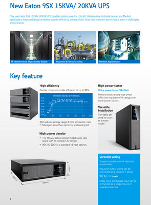 2023 Eaton  uninterruptible UPS power supply single phase online 250kva 650va 3000 3 phase 3 kva 2kva ups 220v built in battery