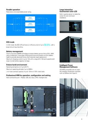 RACK MOUNT TOWER TYPE Eaton online UPS system 200KVA 250KVA 300KVA online High Performance  Built in Battery UPS