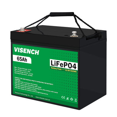 Visench Litium Batterie Li Ion Lithium Lifepo4 12V 65Ah Solar Energy System Battery