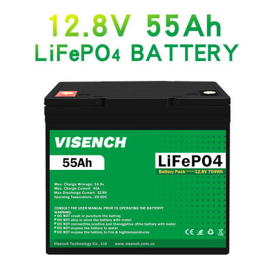 Visench Best Seller 12 V 55Ah Deep Cycle Solar Rv Caravan Marine 12 Volt Lithium Ion Batteries 12V 55Ah Lifepo4 Battery