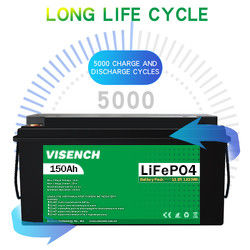 Visench Solar System Lifepo4 Battery Pack Lithium Ion Lifepo4 12V 150AH Lithium Ion Batteries