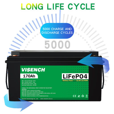 Visench Solar System Lifepo4 Battery Pack Lithium Ion Lifepo4 12V 170AH Lithium Ion Batteries