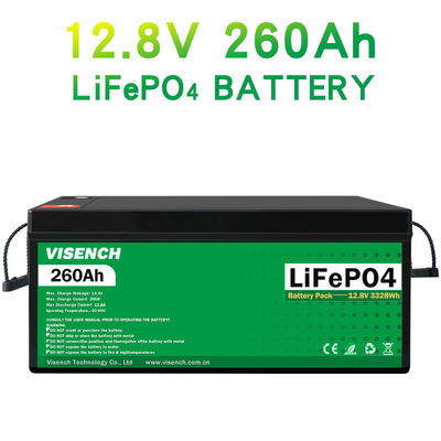 Solar Energy 12V 260Ah Rechargeable Lithium iron Phosphate Battery Lifepo4 Batteries 12.8V 260Ah Lithium Battery Pack