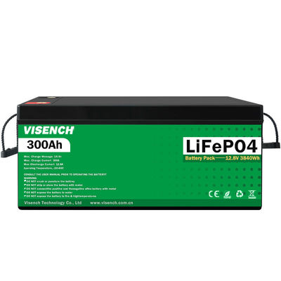 Visench Rechargeable Lithium Ion Batteries 12V 300Ah LiFePO4 Battery Pack