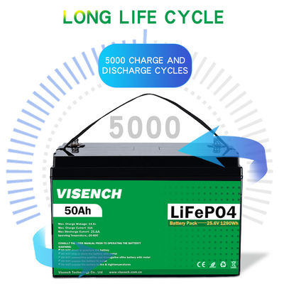 Visench Energy Storage 24V 50Ah RV Lithium Iron Phosphate Battery 24V Lifepo4 Battery