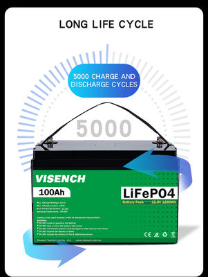 Visench Rechargeable Lithium Ion Batteries 51.2V 100Ah 24 Volt Custom LiFePO4 Battery Pack