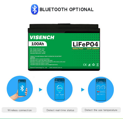 Visench Rechargeable Lithium Ion Batteries 51.2V 100Ah 24 Volt Custom LiFePO4 Battery Pack