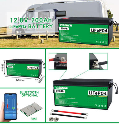 Visench  Direct factory  12V 24V 100Ah 120Ah 200Ah  Deep 6000 Cycles battery solar Li-Ion Energy Storage Battery