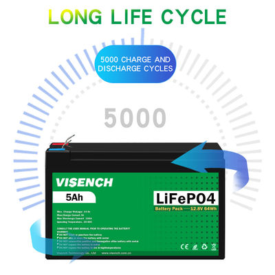 Visench Direct factory high quality 12v 5ah  Deep 6000 Cycles battery management system bms