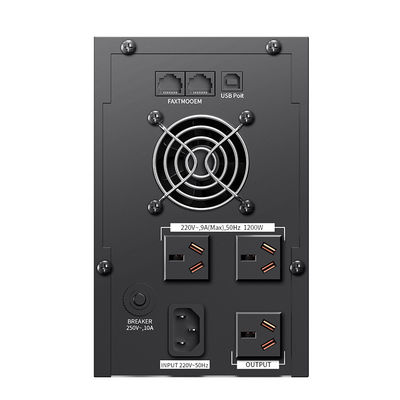 Visench 2Kva Lcd Display Backup Ups 2000Va 1200W Offline Ups for Desktop Laptop Computer