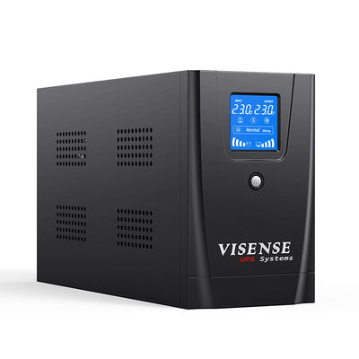 Visench 2Kva Lcd Display Backup Ups 2000Va 1200W Offline Ups for Desktop Laptop Computer