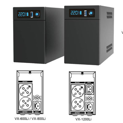 Transfer Time of 10ms Max Lifepo4 Lithium Battery 600W 800W 1200W Portable UPS for Home and Office