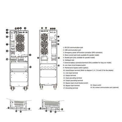 10KVA 10000W Pure Sine Wave Power Supply Online UPS For Computer Visench Galleon ll