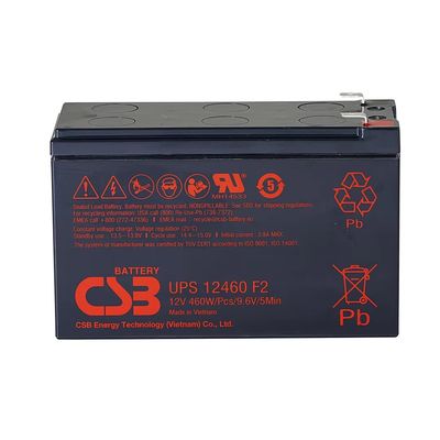 CSB Battery UPS12460 12V 460W Maintenance-Free Valve Regulated Lead Acid Battery for UPS Data Center