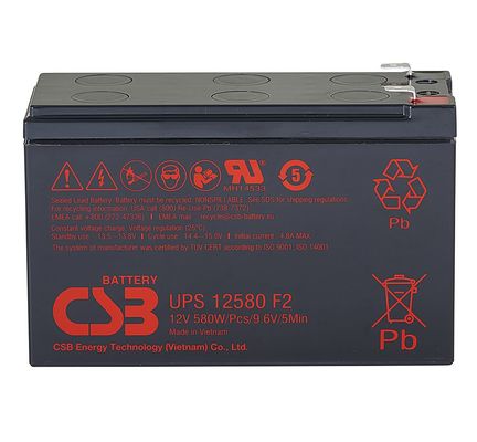 CSB Battery UPS12580 12V 580W High Performance Rechargeable Maintenance-Free VRLA 580W Battery for UPS Data Center