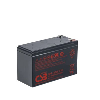 CSB Battery UPS123607 12V 360W 7Ah High Performance Rechargeable Maintenance-Free VRLA 7Ah Battery for UPS Data Center