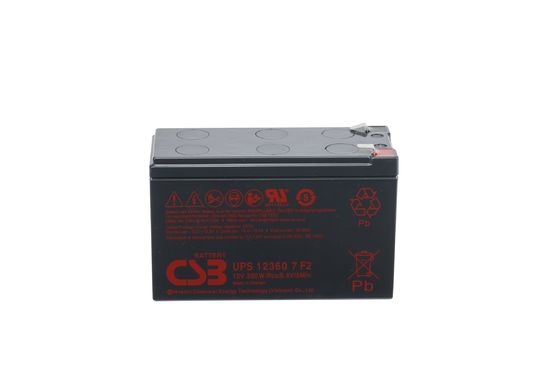 CSB Battery UPS123607 12V 360W 7Ah High Performance Rechargeable Maintenance-Free VRLA 7Ah Battery for UPS Data Center