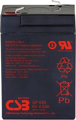 Long-Lasting 6V 4.5Ah Rechargeable Battery for Industrial Applications