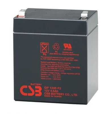 CSB Battery GP1245 12V 16W High Performance Rechargeable Maintenance-Free VRLA 16W Battery