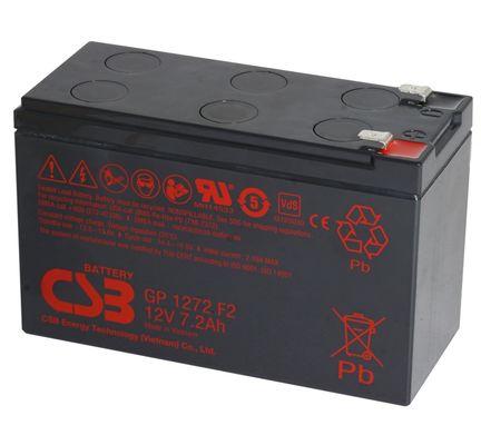 CSB GP1272 F2 12V 7.2Ah Lead Acid Battery Nominal Capacity 7.2Ah Weight 2.40kg