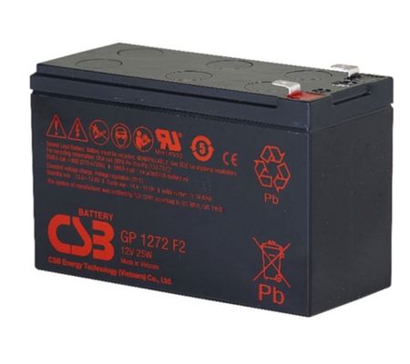 CSB GP1272 F2 12V 25W High Performance Maintenance-Free Valve Regulated Lead Acid Battery