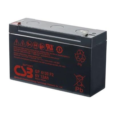 CSB GP6120 6V 12Ah Maintenance-Free Valve Regulated Lead Acid Battery
