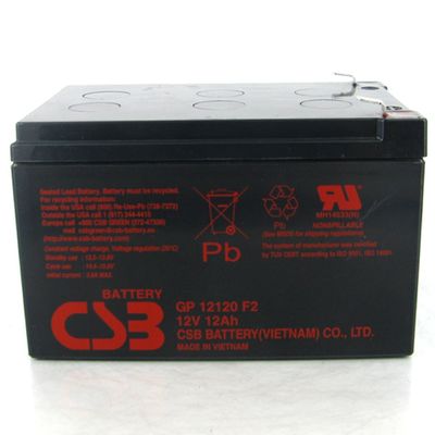 CSB Battery GP12120 12V 12Ah High Performance Rechargeable Maintenance-Free AGM Battery