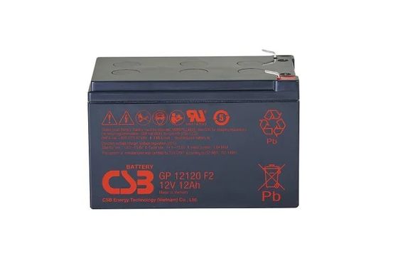 CSB Battery GP12120 12V 12Ah High Performance Rechargeable Maintenance-Free AGM Battery