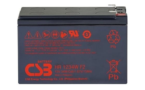 CSB Battery HR1224W 12V 24W 6Ah High Performance Rechargeable Maintenance-Free Lead Acid Battery 12V 6Ah