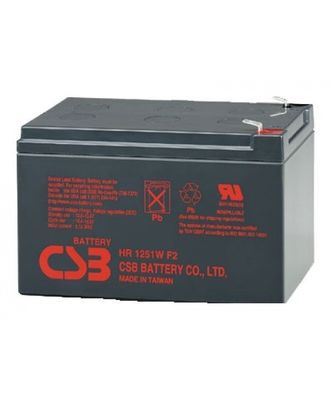 HR1251W 12V CSB Battery 51W 12V 12Ah Rechargeable Maintenance-Free Lead Acid Battery