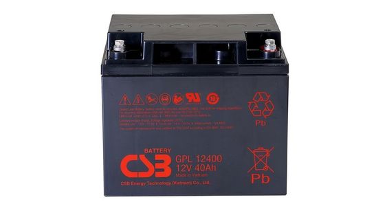 CSB Battery GPL12440 12V 40Ah Rechargeable Maintenance-Free Lead Acid Long Life Battery For UPS