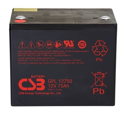 GPL12750 12V 75Ah CSB Battery Sealed Lead Acid Battery Long Life Rechargeable Battery For UPS