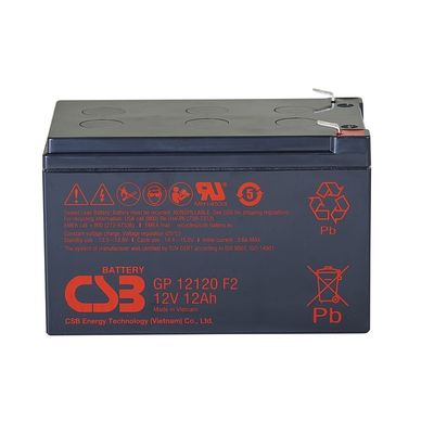 CSB Battery GPL12120 12V 12Ah Sealed Lead Acid Battery for Long Life and UPS Applications