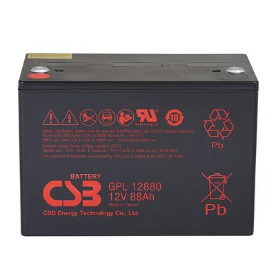 CSB GPL12880 12V 88Ah Maintenance-Free Sealed Lead-Acid Battery Valve-Regulated Lead-Acid Battery For Solar Systems Emergencies