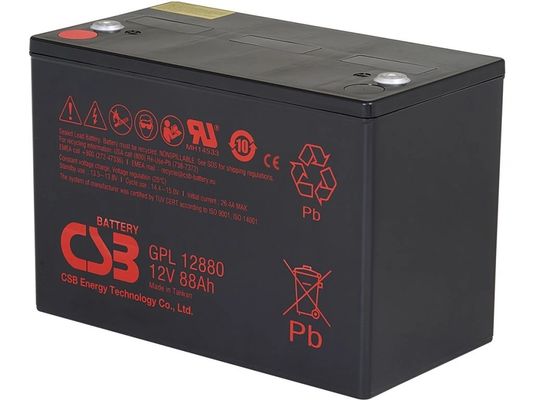 CSB GPL12880 12V 88Ah Maintenance-Free Sealed Lead-Acid Battery Valve-Regulated Lead-Acid Battery For Solar Systems Emergencies