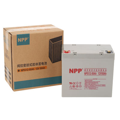 NPP NP12-50Ah Rechargeable Gel Deep Cycle Battery Valve Regulated Lead Acid Battery Storage Battery for Off Grid Solar System