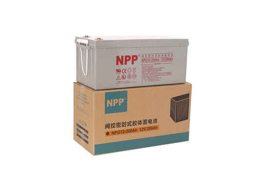NPP NPG12-200Ah Rechargeable Gel Deep Cycle 12V 200Ah Gel Battery with Button Style Terminals