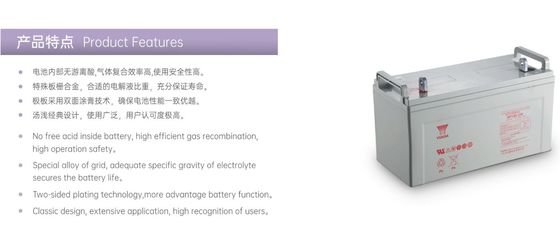 YUASA NP100-12 12V 100Ah Rechargeable AGM UPS Battery VRLA Battery for Solar System Electric Power