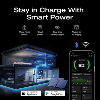 Solar Generator 4000wh Ecoflow Delta PRO 3 120/240V 4000W AC Output, Portable Power Station for Home Use