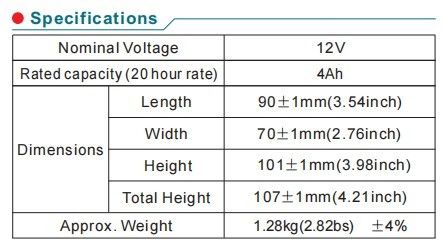 Lightweight Power Solution for Security Systems & Medical Devices 12V4AH Compact Lead-Acid Battery