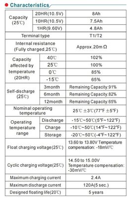12V8AH Maintenance-Free Lead-Acid Battery Weatherproof Design for Outdoor & Agricultural Equipment