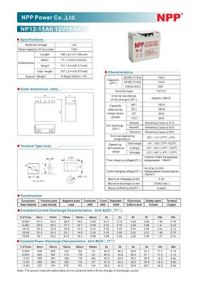 Sealed Lead-Acid Battery Maintenance-Free Design for Security Systems & Emergency Lighting