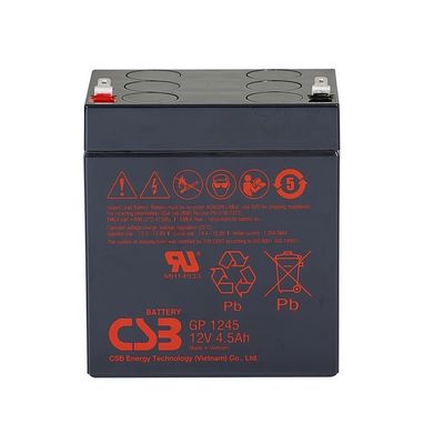 CSB Battery GP1245 12V 4.5Ah Energy Storage Maintenance Free Rechargeable VRLA 12V 4.5Ah CSB Battery