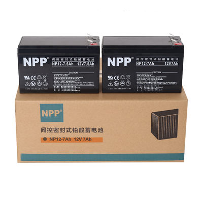 NPP NP12-7.5Ah Best Energy Storage Maintenance Free Rechargeable Sealed Lead Acid 12V 7.5Ah Battery