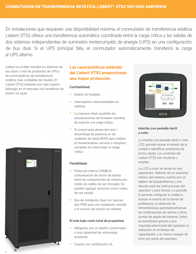 VERTIV Liebert STS CE Certificate 3PSTS 63A 100A 200A 300A 400A 630A ...